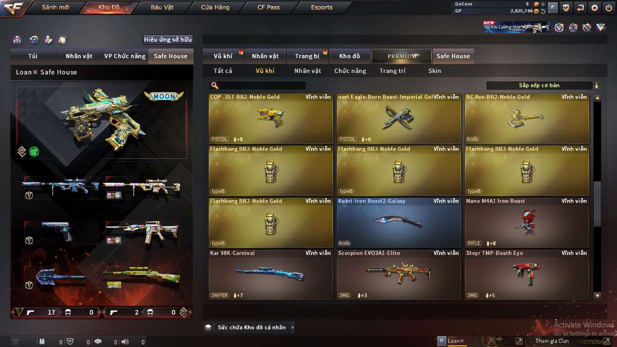 shop acc cf uy tin gia re